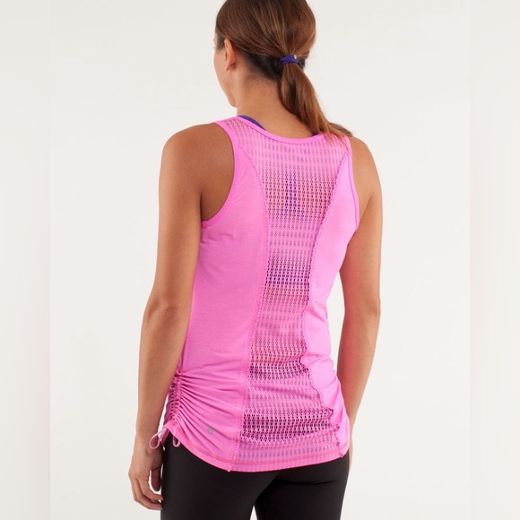 RARE Lululemon Run: Tie And Fly Tank Sz 6 In Pow Pink Light - Picture 5 of 10